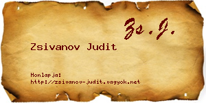 Zsivanov Judit névjegykártya